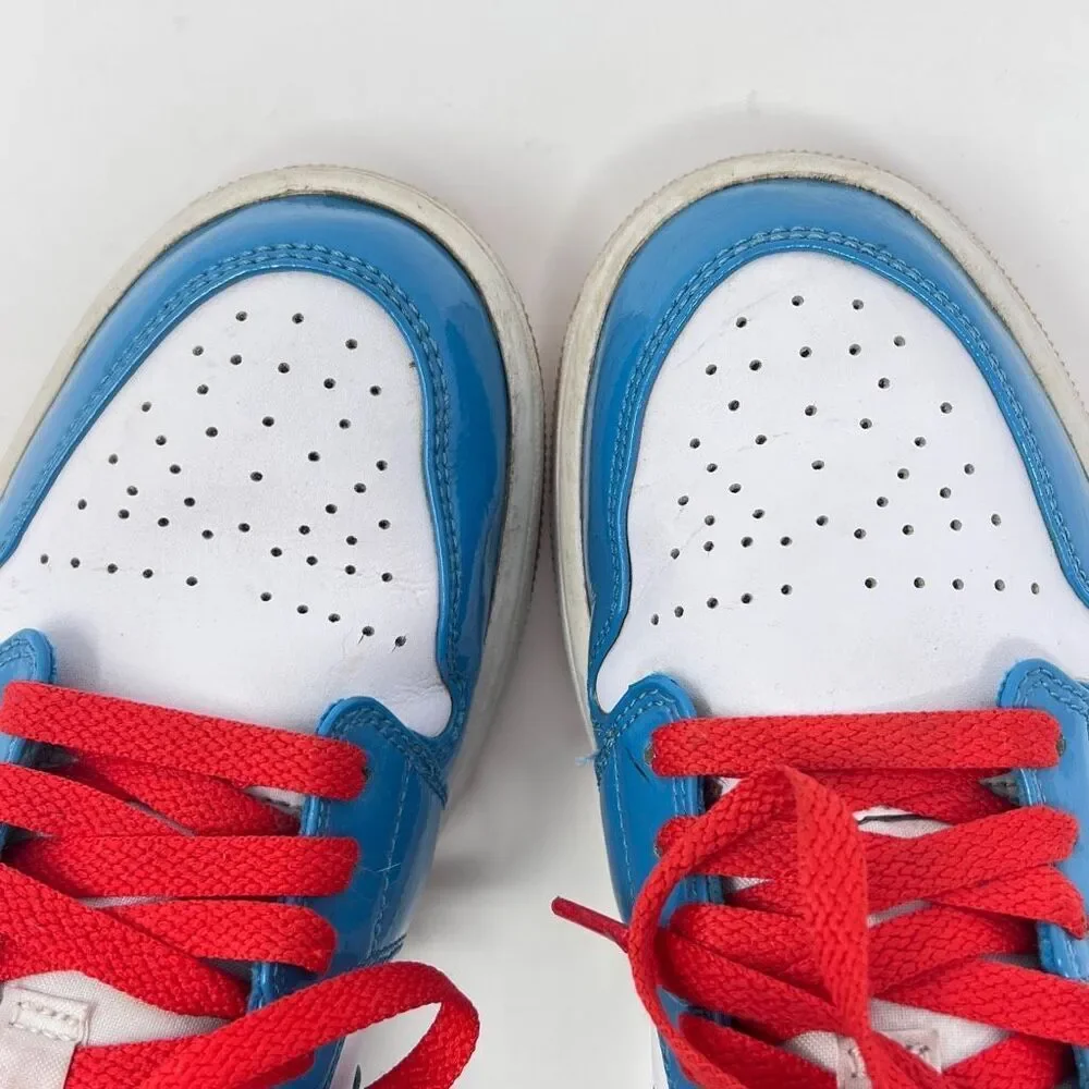 Nike Air Jordan 1 Low - Blue/White - Size 9.5 Excellent Preowned Condition - Picture 7 of 14